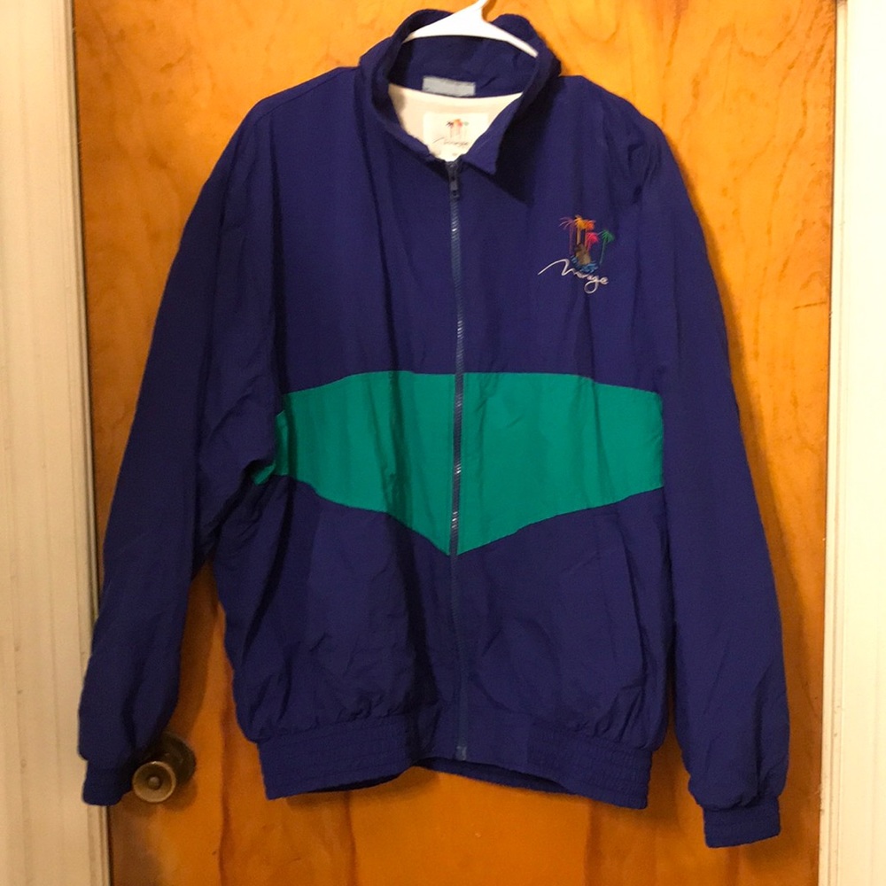 Vintage 90s Mirage Casino Blue Lined Jacket